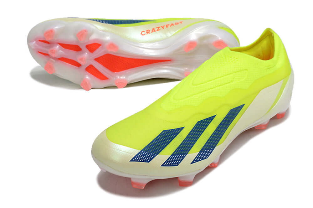 Chuteira Adidas X Crazyfast FG Elite .1 Verde com design inovador e sola FG para máxima aderência.