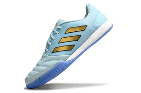 Chuteira Futsal Adidas Competition Top IC Azul com design moderno e sofisticado.