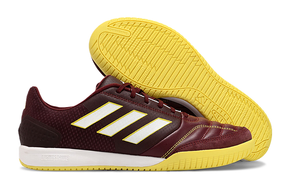 Chuteira Futsal Adidas Competition Top IC Preta e Branca com design elegante e sola IC para indoor.