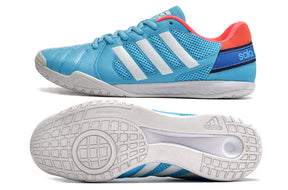 Chuteira Futsal Adidas Top Sala IC Azul e Branco com design moderno e solado Indoor Court