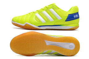 Chuteira Futsal Adidas Top Sala IC Verde Neon com tecnologia de aderência e controle superior para futsal.
