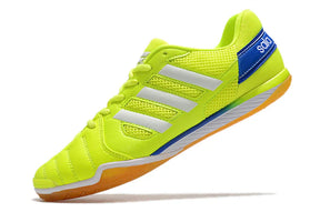 Chuteira Futsal Adidas Top Sala IC Verde Neon com design inovador e sola IC para desempenho superior em quadras