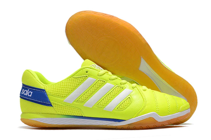 Chuteira Futsal Adidas Top Sala IC Verde Neon com sola para quadras internas