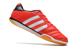Chuteira Futsal Adidas Top Sala IC Vermelha e Branca com design ergonómico para jogadores de futsal.