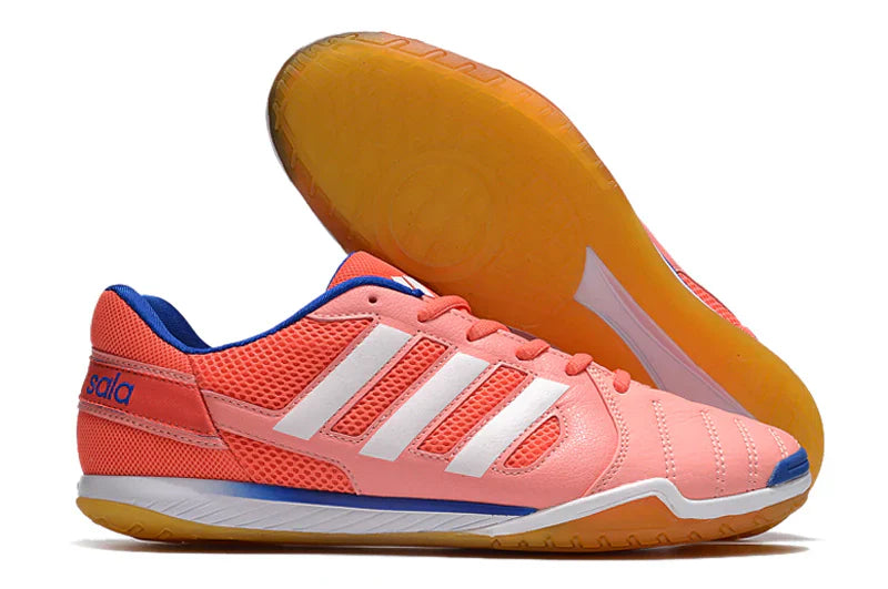 Chuteira Futsal Adidas Top Sala IC Vermelha com sola IC para aderência superior em futsal.