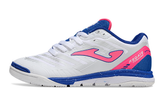 Chuteira Futsal Joma Regate Rebound IC Branca, Rosa e Azul
