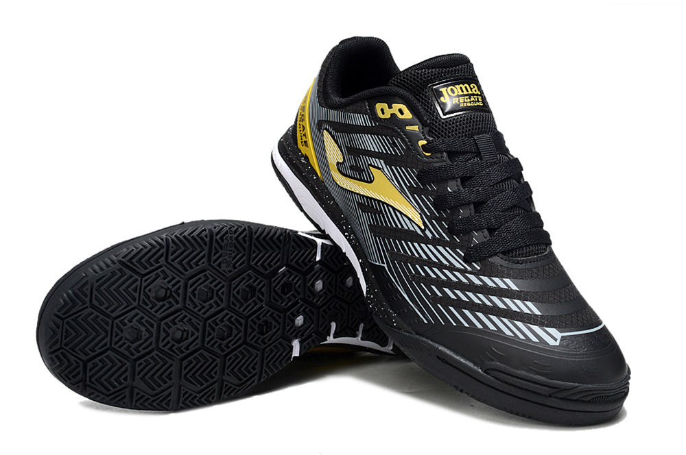 Chuteira Futsal Joma Regate Rebound IC Preta e Amarela