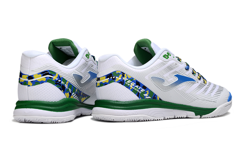 Chuteira Futsal Joma Regate Rebound IC Branca, Azul e Preta