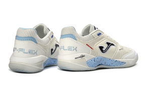 Chuteira Futsal Joma Top Flex Rebound IC Bege e Azul