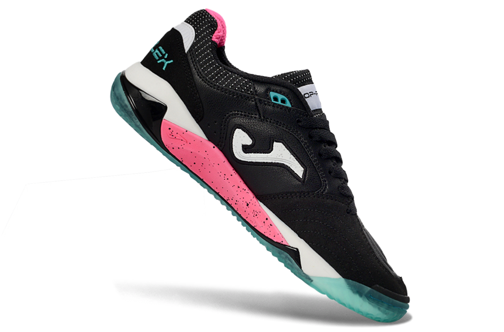 Chuteira Futsal Joma Top Flex Rebound IC Preta e Rosa
