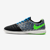 Chuteira Futsal Nike Lunar Gato IC Preta e Verde com design moderno e tecnologia de desempenho excepcional.