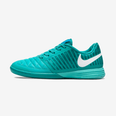Chuteira Futsal Nike Lunar Gato IC - Turquesa em design vibrante com tecnologia Lunarlon para alto desempenho.