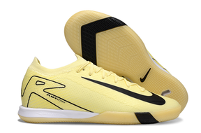 Chuteira Futsal Nike Mercurial Air Zoom Vapor 16 IC - Amarela e Preta em destaque com sola branca