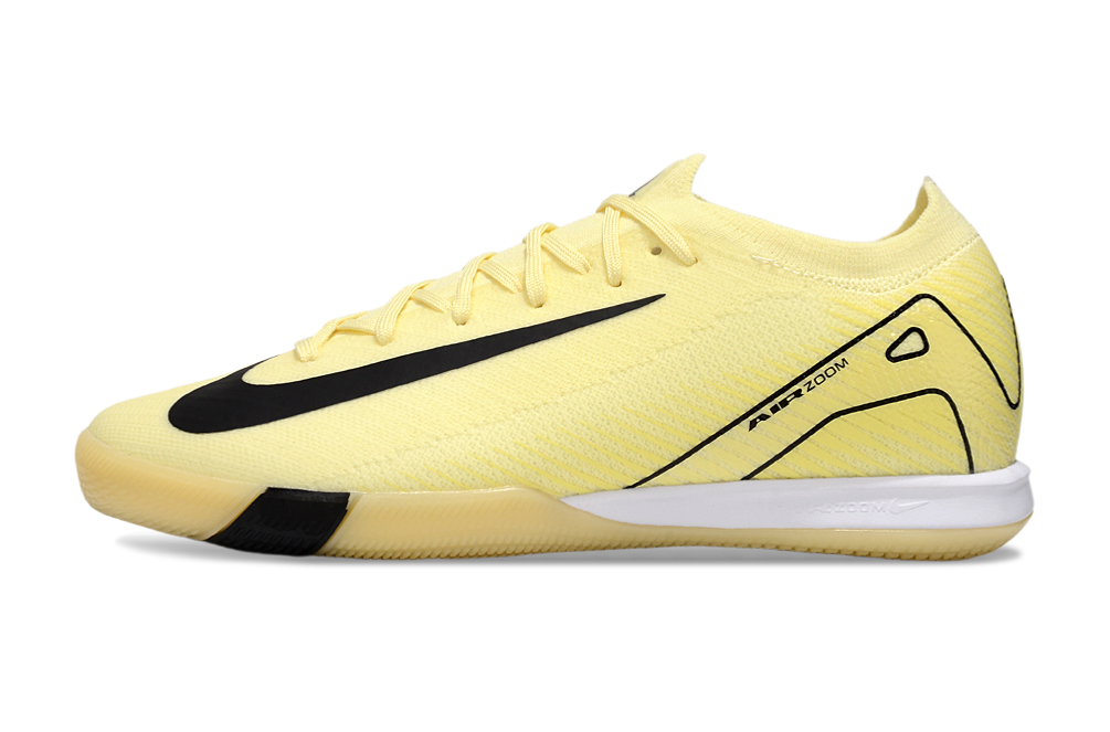 Chuteira Futsal Nike Mercurial Air Zoom Vapor 16 IC - Amarela e Preta em amarelo e preto para quadra.