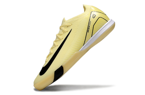 Chuteira Futsal Nike Mercurial Air Zoom Vapor 16 IC - Amarela e Preta em destaque, design leve e moderno.