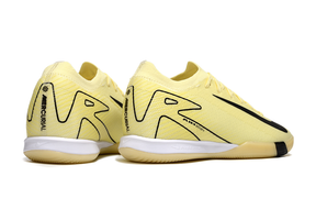 Chuteira Futsal Nike Mercurial Air Zoom Vapor 16 IC - Amarela e Preta, parte traseira destacando design e tecnologia.