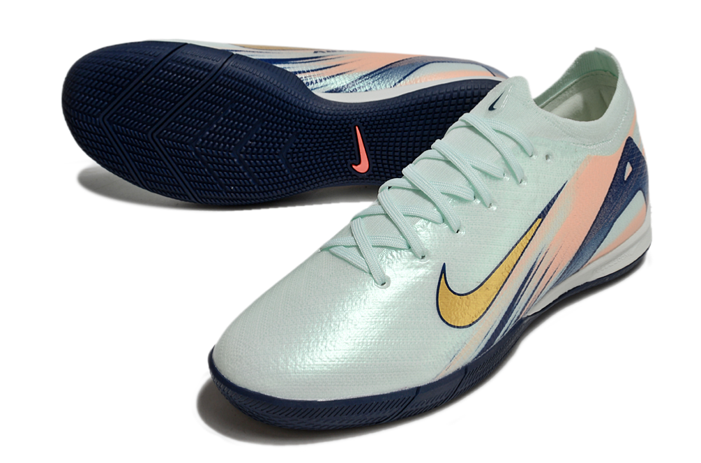 Chuteira Futsal Nike Mercurial Air Zoom Vapor 16 IC - Azul em destaque com design vibrante e tecnológico.