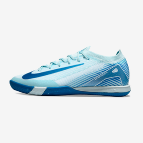 Chuteira Futsal Nike Mercurial Air Zoom Vapor 16 IC - Azul lateral em azul vibrante para velocidade e controle.