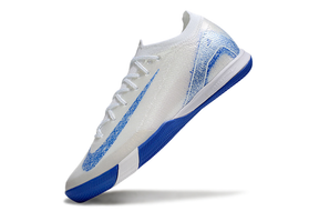 Chuteira Futsal Nike Mercurial Air Zoom Vapor 16 IC - Branca e Azul, calçado de performance para jogadores exigentes.