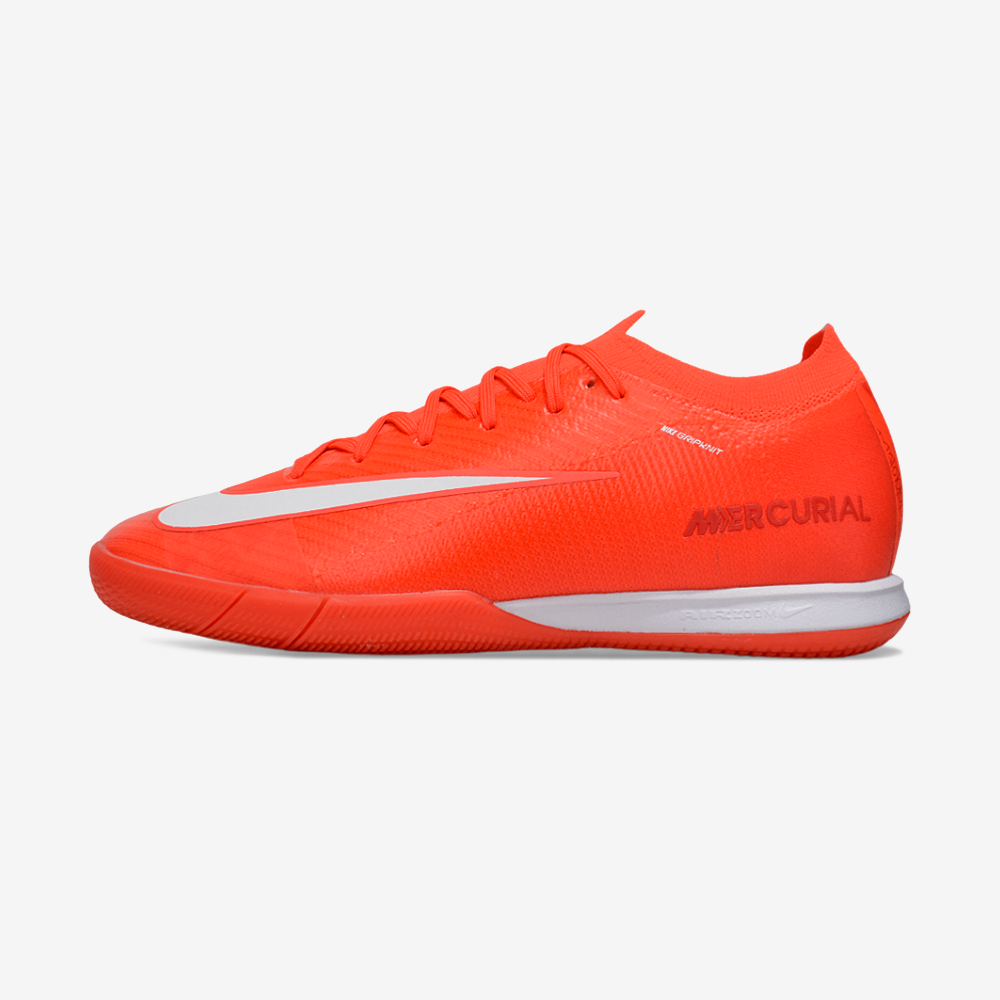 Chuteira Futsal Nike Mercurial Air Zoom Vapor 16 IC - Laranja e Branca em design vibrante
