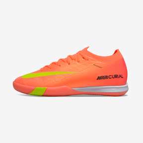 Chuteira Futsal Nike Mercurial Air Zoom Vapor 16 IC - Laranja e Verde em destaque lateral
