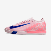 Chuteira Futsal Nike Mercurial Air Zoom Vapor 16 IC - Rosa e Azul, com design leve e tecnologia Air Zoom.