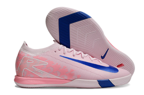 Chuteira Futsal Nike Mercurial Air Zoom Vapor 16 IC - Rosa e Azul, ideal para desempenho em piso indoor.