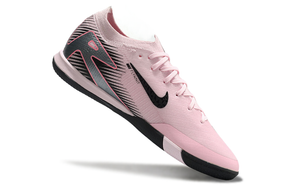 Chuteira Futsal Nike Mercurial Air Zoom Vapor 16 IC - Rosa e Preta, modelo elegante com design rosa e preto.