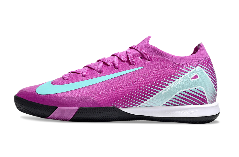 Chuteira Futsal Nike Mercurial Air Zoom Vapor 16 IC - Roxa e Azul vista lateral