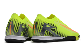 Chuteira Futsal Nike Mercurial Air Zoom Vapor 16 IC - Verde e Laranja com design vibrante e performance excepcional