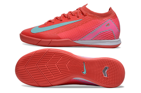 Chuteira Futsal Nike Mercurial Air Zoom Vapor 16 IC - Vermelha e Azul vista lateral e inferior