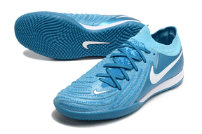 Chuteira Futsal Nike Phantom GX II IC - Azul "Mad ambition Pack" com design inovador e sola IC para futsal.