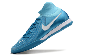 Chuteira Futsal Nike Phantom Luna IC - Azul "Mad ambition Pack" com design inovador e solado IC para piso de futsal.