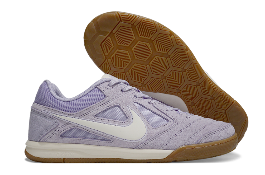 Chuteira Futsal Supreme X Nike SB Gato IC Azul vista lateral com sola em borracha