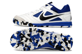 Chuteira Futsal Supreme X Nike SB Gato IC Branca e Azul vista lateral e sola.