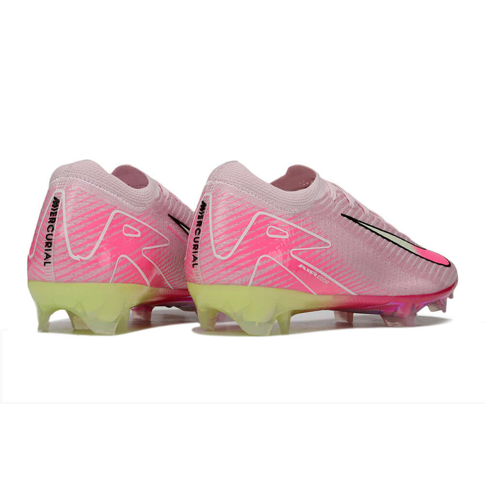 Chuteira Nike Air Zoom Mercurial FG Vapor 16 Rosa vista traseira com design inovador e tecnologia de ponta.
