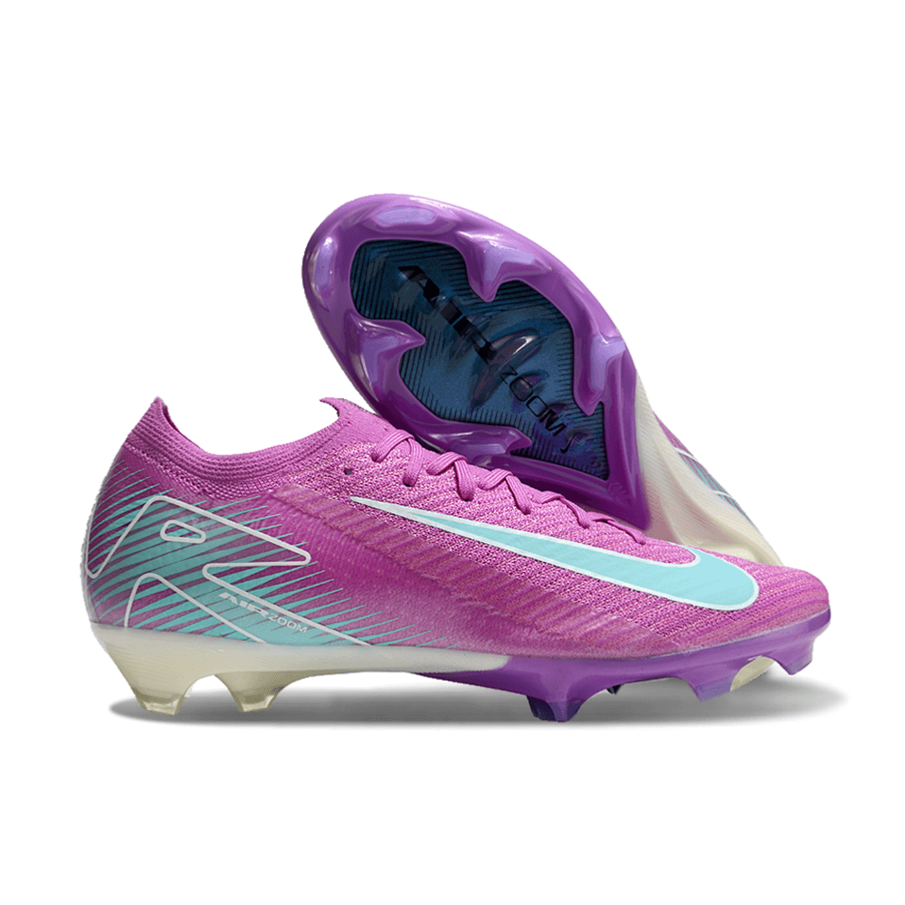 Chuteira Nike Air Zoom Mercurial FG Vapor 16 Roxa com design vibrante e tecnologia de performance.