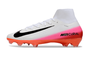 Chuteira Nike Air Zoom Mercurial Superfly 10 Elite FG - Branca, Rosa e Laranja - Pack Fear Nothing lateral