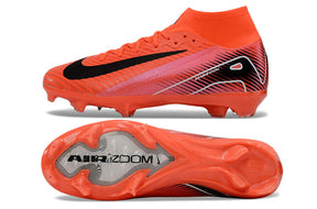 Chuteira Nike Air Zoom Mercurial Superfly 10 Elite FG em destaque mostrando partes laterais e sola