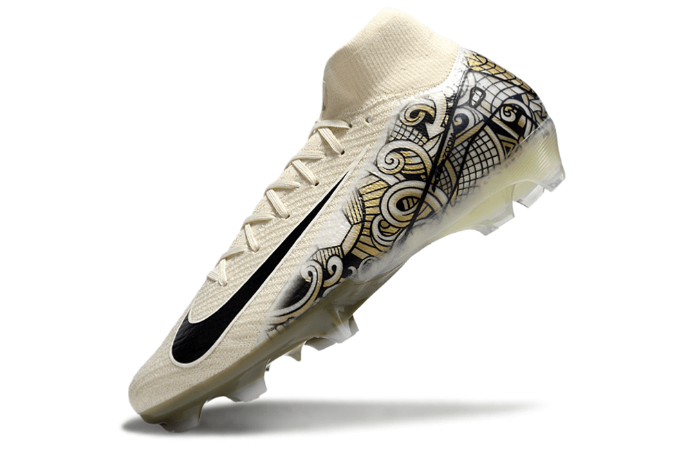 Chuteira Nike Air Zoom Mercurial Superfly 10 Elite FG em destaque com design exclusivo.