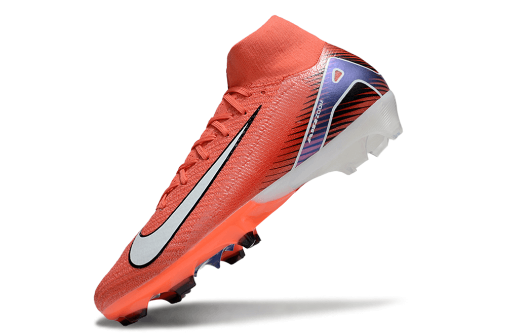 Chuteira Nike Air Zoom Mercurial Superfly 10 Elite FG - Laranja em destaque com design vibrante e tecnologia avançada.
