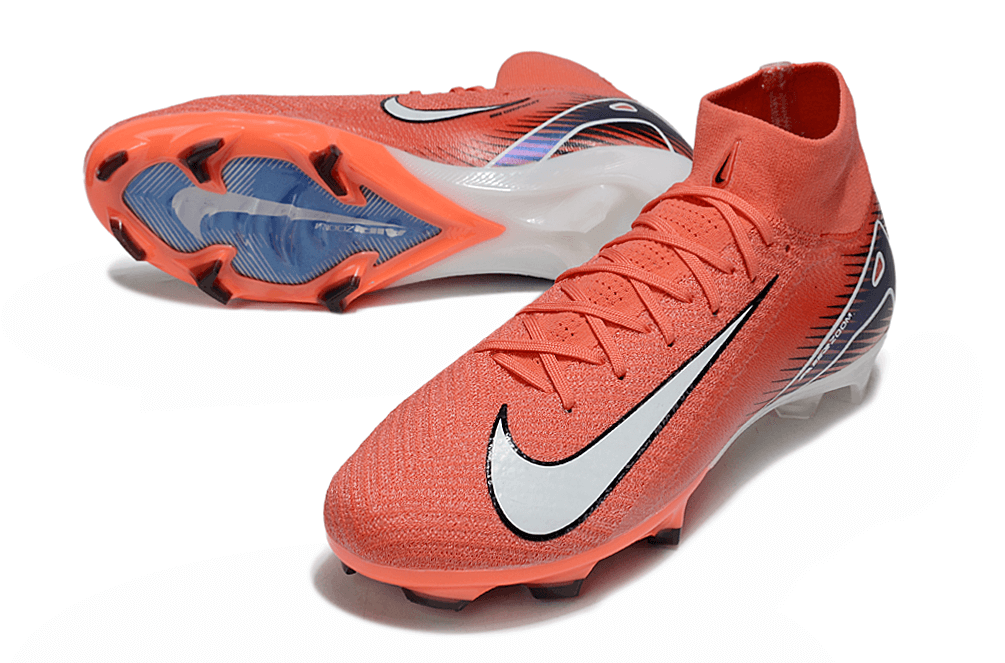 Chuteira Nike Air Zoom Mercurial Superfly 10 Elite FG - Laranja com tecnologia Air Zoom para velocidade e controlo em campo.