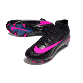 Chuteira Nike Air Zoom Mercurial Superfly 10 Elite FG Preta e Rosa, tecnologia de amortecimento e design FG.