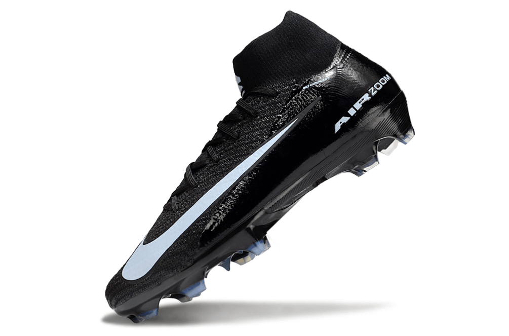 Chuteira Nike Air Zoom Mercurial Superfly 10 Elite FG Preta - Pack Shadow, com design moderno e tecnologia para velocidade.