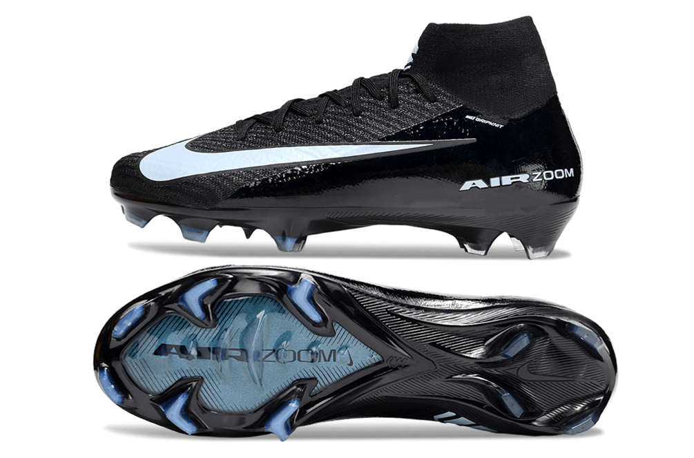 Chuteira Nike Air Zoom Mercurial Superfly 10 Elite FG Preta - Pack Shadow com design moderno e sola para gramados