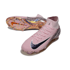 Chuteira Nike Air Zoom Mercurial Superfly 10 Elite FG Rosa Tiger com design elegante e tecnologia de amortecimento.