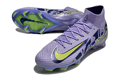 Chuteira Nike Air Zoom Mercurial Superfly 10 Elite FG - Roxa - Pack United em destaque, mostrando detalhes e design.