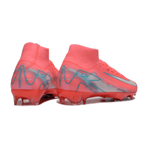 Chuteira Nike Air Zoom Mercurial Superfly 10 Elite FG Vermelha, perfil traseiro, com design moderno e tecnológico.
