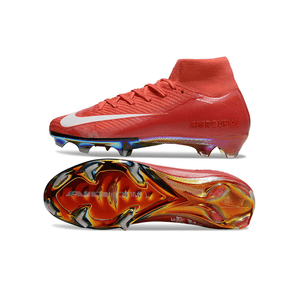 Chuteira Nike Air Zoom Mercurial Superfly 10 Elite FG Vermelha com design moderno e tecnologia avançada.