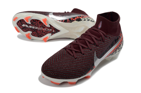 Chuteira Nike Air Zoom Mercurial Superfly 10 Elite FG Preta "New United" em preto e vermelho, design moderno e desempenho superior.